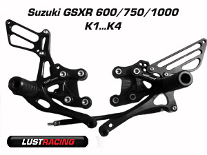 Suzuki GSXR600,750 and GSXR1000 rearsets