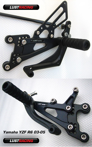 Black CNC Foot Pegs Adjustable Rear Sets Rearsets for Yamaha YZF-R6 2003 2004 05 