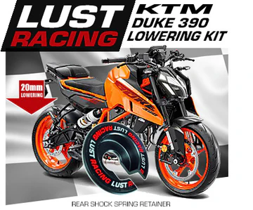 LUST Racing KTM 390 Duke lowering kit 2024 onward KTM Duke 390 lowering kit 2024 onward