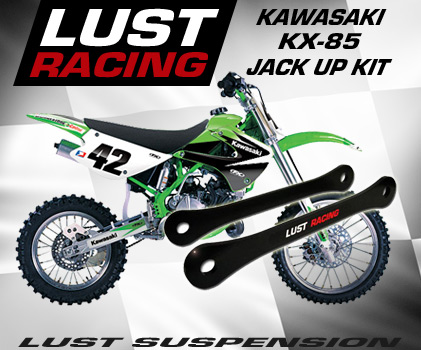 Kawasaki KX 85 Jack up kits 2001-2020 | KX85 / KX85 II Suspension Linkage kits -30% OFF! | KX85 suspension | Lust Racing MX motocross
