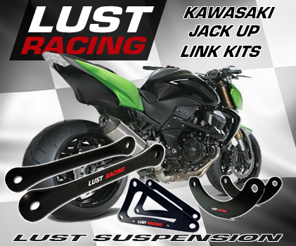 Kawasaki jack up kits for Z750,Z1000,ZX6,ZX9,ZX10,ZX12 by Lust Racing