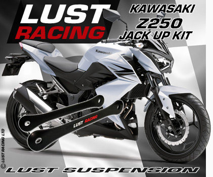 Kawasaki Z250 Jack up kit | 2013-2017 Z250 jack up links - "dog bone" kits | Lust Racing