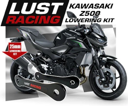 Lowering kit for Kawasaki Z500 2024 Accessory 2024-2025 Kawasaki Z500 lowering kit, Z500 SE Performance suspension lowering kit,aftermarket accessories