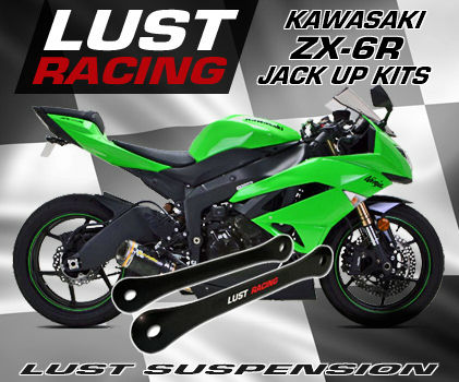 Kawasaki ZX-6R jack up kits, Lust Racing tail raiser